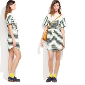 MADEWELL Hi Line Striped Drawstring Dress Size S